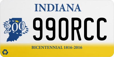 IN license plate 990RCC