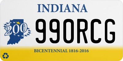 IN license plate 990RCG