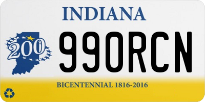 IN license plate 990RCN