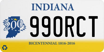 IN license plate 990RCT