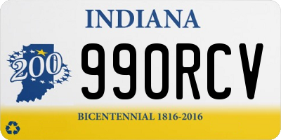 IN license plate 990RCV