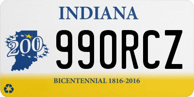 IN license plate 990RCZ