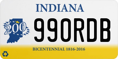 IN license plate 990RDB