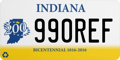 IN license plate 990REF