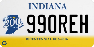 IN license plate 990REH