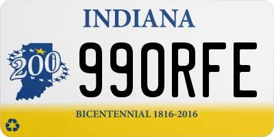 IN license plate 990RFE