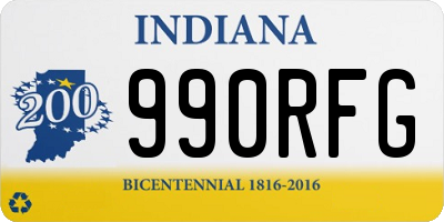 IN license plate 990RFG