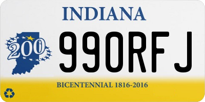 IN license plate 990RFJ