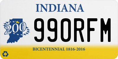 IN license plate 990RFM