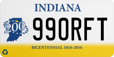 IN license plate 990RFT