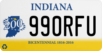 IN license plate 990RFU