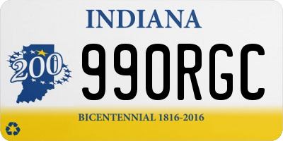 IN license plate 990RGC