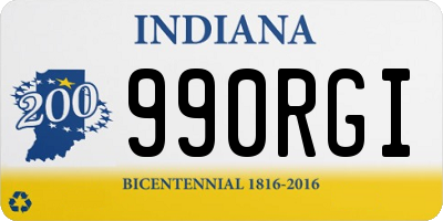 IN license plate 990RGI