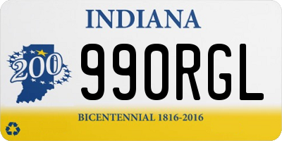 IN license plate 990RGL