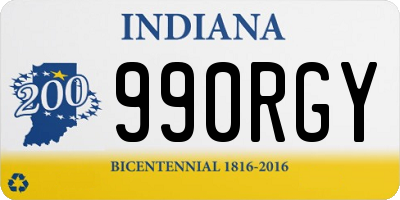 IN license plate 990RGY