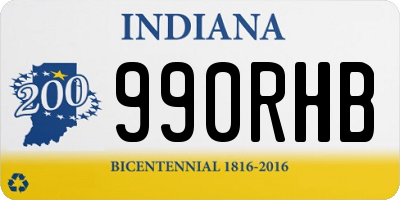 IN license plate 990RHB