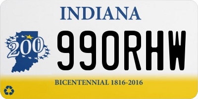 IN license plate 990RHW