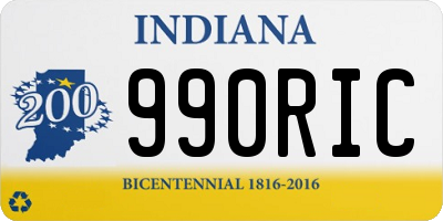 IN license plate 990RIC