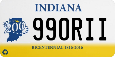 IN license plate 990RII