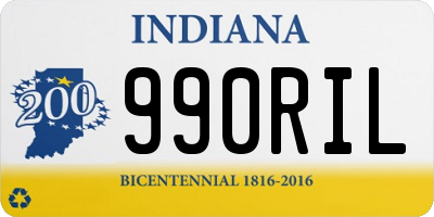 IN license plate 990RIL