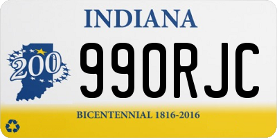 IN license plate 990RJC