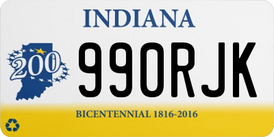 IN license plate 990RJK