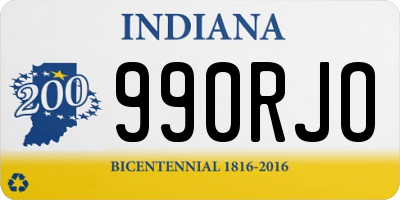 IN license plate 990RJO