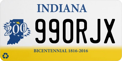 IN license plate 990RJX