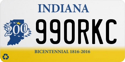 IN license plate 990RKC