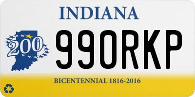 IN license plate 990RKP