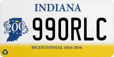 IN license plate 990RLC