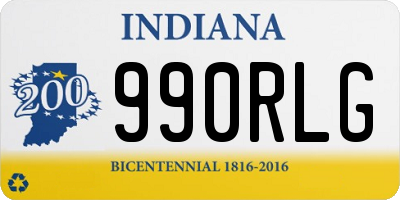 IN license plate 990RLG