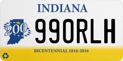 IN license plate 990RLH