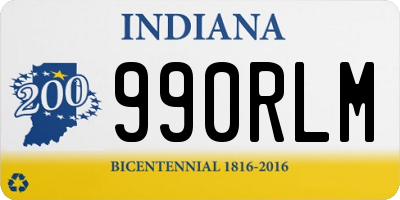 IN license plate 990RLM