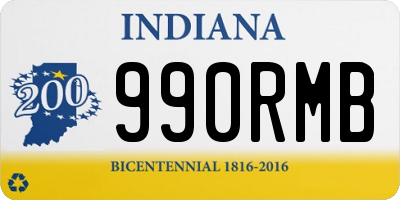 IN license plate 990RMB