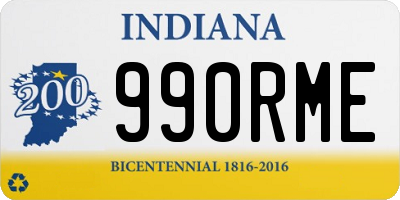 IN license plate 990RME