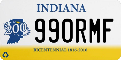 IN license plate 990RMF