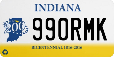 IN license plate 990RMK