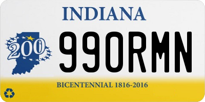 IN license plate 990RMN