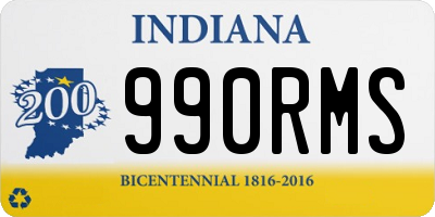 IN license plate 990RMS