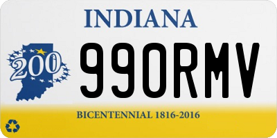 IN license plate 990RMV