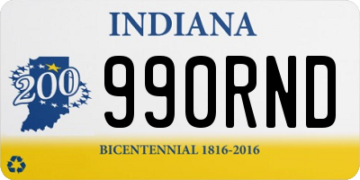 IN license plate 990RND