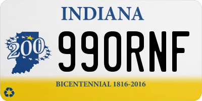 IN license plate 990RNF