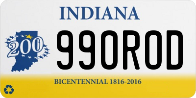 IN license plate 990ROD