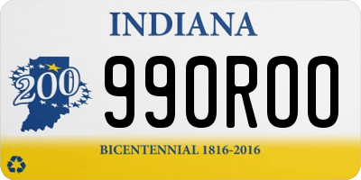 IN license plate 990ROO