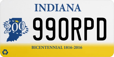 IN license plate 990RPD