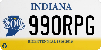 IN license plate 990RPG