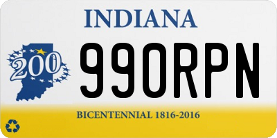 IN license plate 990RPN