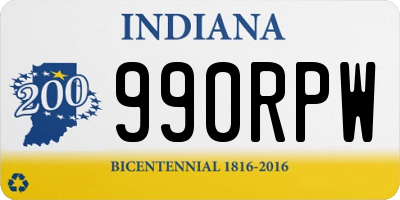 IN license plate 990RPW