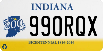 IN license plate 990RQX